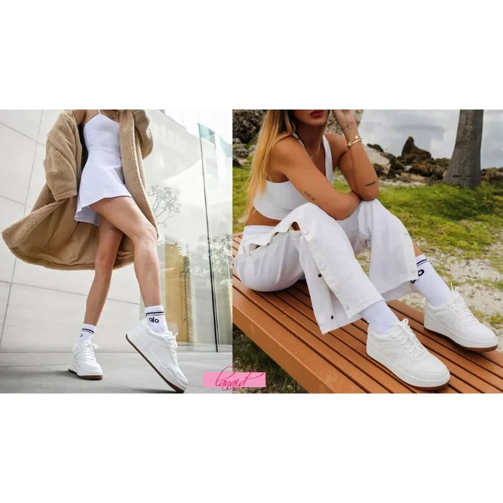 Alo Recovery Mode Sneakers Natural White Gum Tan Sporty Sports Athletic Shoes